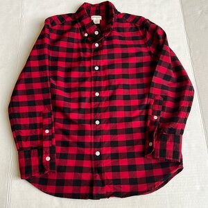 Crewcuts Button-Down Red/Black Buffalo Plaid-EUC